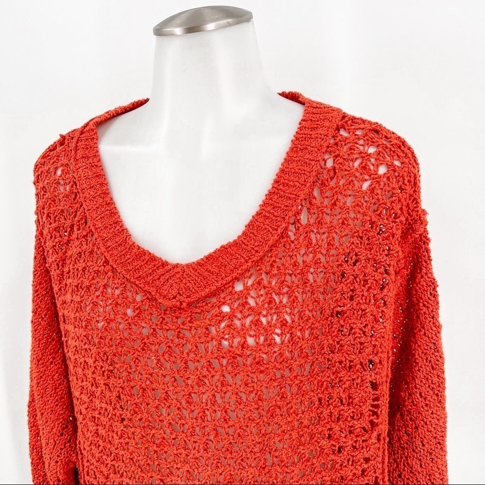 Free People Crochet Off the Shoulder Sweater - Picture 3 of 5